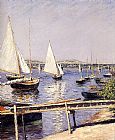 Sailing Boats at Argenteuil by Gustave Caillebotte